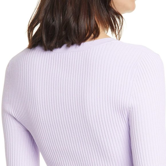 Lavender Ribbed Women's Top - Picture 3 of 5